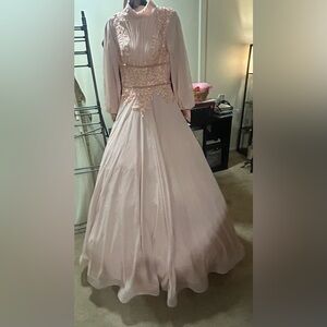 Elegant Pink Evening Gown